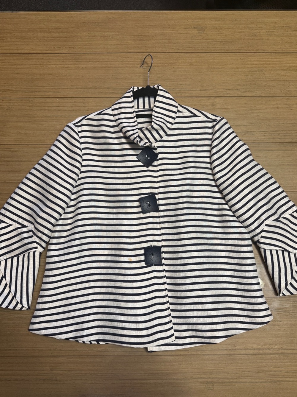 Navy & white striped lightweight jacket